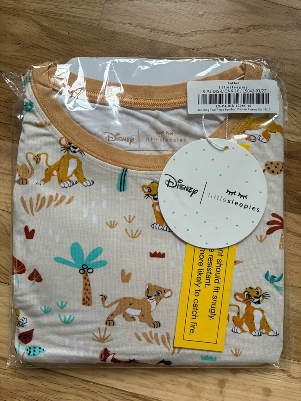 Little Sleepies Cream and Mustard Lion King Two-Piece Pajama Set